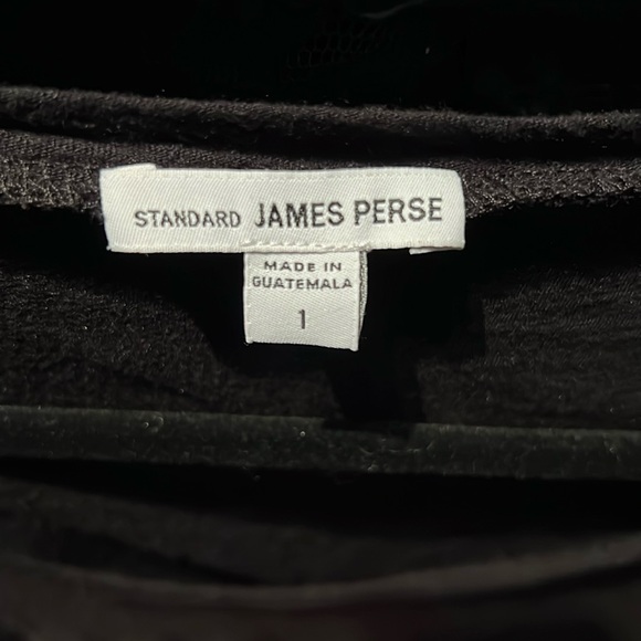 James Perse Women's Deep V-Neck Tee size 1 black - Picture 3 of 6